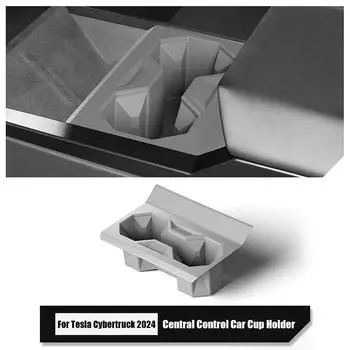 Car Central Control Cup Holder Pickup Truck Interior Storage And Finishing Accessories Accessories For Tesla Cybertruck 2024 чёрный