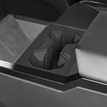 Car Central Control Cup Holder with Cup Limiter For Tesla Cybertruck 2024 Car Interior Modification Accessories V6M5 чёрный