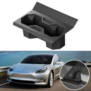 Car Central Control Cup Holder with Cup Limiter For Tesla Cybertruck 2024 Car Interior Modification Accessories F7R4 чёрный