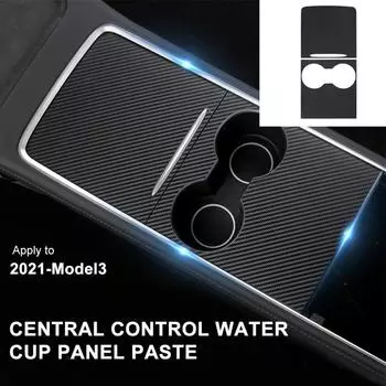 Car Central Control Panel Sticker Stylish Wood Grain Center Console Protective Film Sticker For Tesla Model 3 2024 Model Y