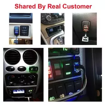 Car Charger Dual USB QC3.0 & PD Type C Power Outlet 12V 24V Auto Adapter Universal Charging Port for Marine Motorcycle синий