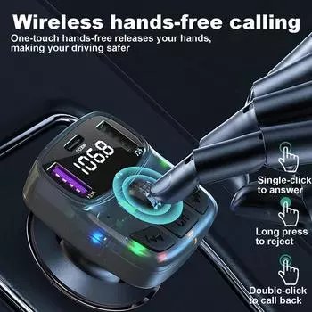 Car Charging Port Multifunctional Car Adapter Charger Multifunctional Fast Car Charger For Phone Vehicle Charger Adapter With чёрный