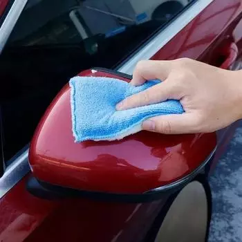 Car Cleaning Sponge 4PCS Microfiber Detailing Washer Pad Double Side Imitation Wool Sponges Car Wash Wipe Applicator Padstool