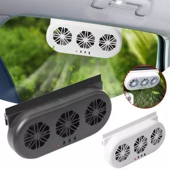 Автомобильный вентилятор охлаждения дезодорирующий вентилятор 3 головки автоматический вентилятор USB автомобильный внедорожник охлаждающий вентилятор охладитель автомобильный вытяжной вентилятор чёрный