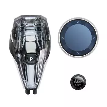 Автомобильная ручка переключения передач Crystal с коротким стержнем для BMW G20 G21 iX3 G08 X3 G01 X6 G06 X7 G07 X5 G05 с кнопкой запуска и регулировки громкости