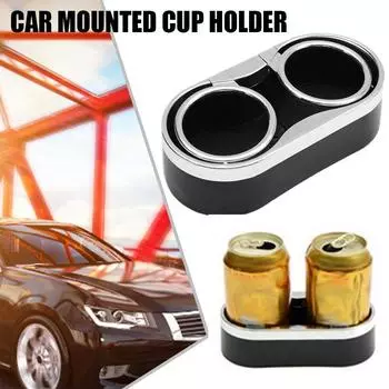 Car Cup Holder Dual Hole Drinks Holder Black Multifunction Holder Bottle Interior Stand Portable Box Vehicle Accessories St Q8R7