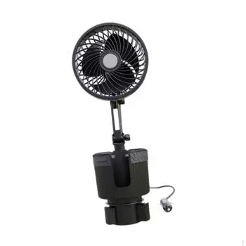 Car Cup Holder Lighter Expander Fan Stable Drink Adapter And Carts 12V 6in