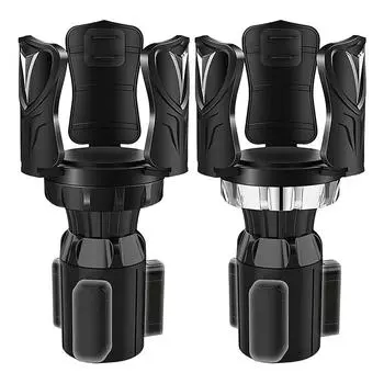 Car Cup Holder With Adjustable Base Large Cup Holder Expander For Car Car Coffee Mug Adapter Fit Big Bottles 2.4 To 4.7 Inches чёрный