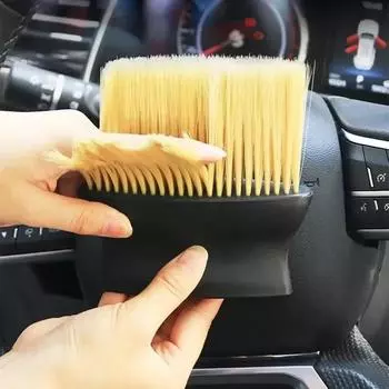 Car Dashboard Air Vent Outlet Dust Cleaning Brush Universal Car Crevice Dust Removal Artifact Brush Auto Interior Cleaning Tool чёрный
