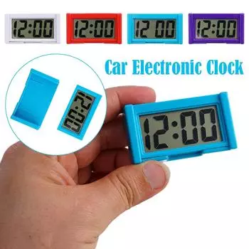 Car Dashboard Digital Clock Vehicle Adhesive Clock With Lcd & Day Display For Car A2a9 красный