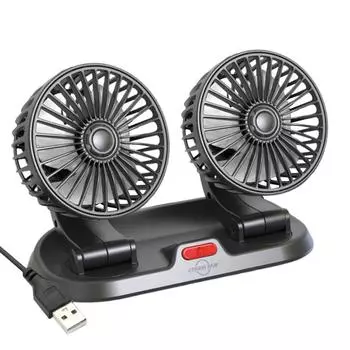 Car Dashboard Fan Car Auto Powerful Cooling Air Fan Strong Wind Low Noise 360 Rotation Truck Fan For Vehicles Boat Sedan SUV