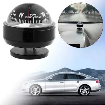 Car Dashboard Mount Navigation Compass Ball Plastic Camping Direction Car Guidance Tool Car Compass Accessories Hiking Dash M6X8