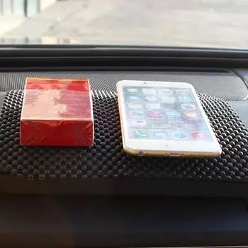 Car Dashboard Sticky Anti-Slip PVC Mat Auto Non-Slip Sticky Gel Pad For Phone Sunglasses Holder Car Styling Interior 17x19cm чёрный