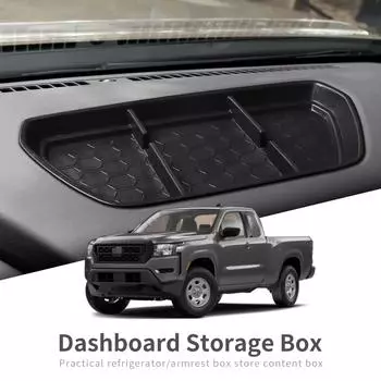 Car Dashboard Tray for Nissan Frontier 2025 + Center Console Storage Box Organizer Interior Accessories