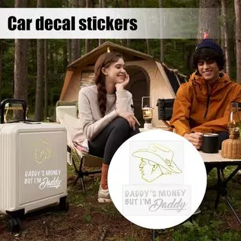 Car Decal Sticker Bumper Cowboy Stickers Waterproof Scratch Resistant Car Body Decorative For SUVs RVs Laptops Walls Cars Trucks белый