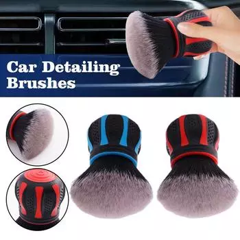 Car Detail Brush Multi-function Conditioner Cleaning Interior Air Brush Dust Outlet Auto Interior Tools Cleaner Wheel N9T1 синий