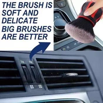 Car Detail Brush Multi-function Conditioner Cleaning Dust Auto Tools Wheel Interior Interior Air Brush Outlet Cleaner F7H3 красный