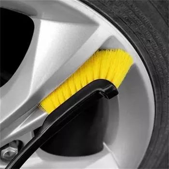 Car Detailing Brush Car Wheel Tire Rim Scrub Brush with Plastic Handle Car Washing Cleaning Tool For Truck Motorcycle жёлтый