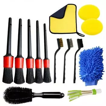 Car Detailing Brush Set - Leather And Air Vent Cleaning Tools For Interior/Exterior Maintenance Car Cleaning Accessories