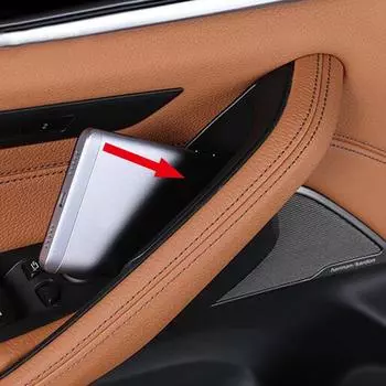 Car Door Storage Box Fit For BMW 5 Series G30 2017 2018 Door Both Side Handle Storage Boxes Phone Tray Interior Car Accessories