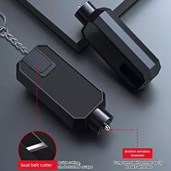 Car emergency escape tool, window breaker, safety hammer, metal window breaker, easy to carry, quickly breaks the window! красный