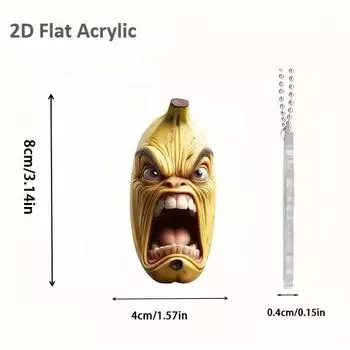 Car Eyecatching Acrylic Interior Ornament With Fun Fruit And Characters Vegetable 1