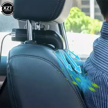 Car Fan Car Seat Back Mini USB Fan Foldable Silent Fan Three Grade Wind Speed Adjustable Car Cooler Fan Car Accessories белый