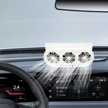 Автомобильный вентилятор, оконное дефлекторное охлаждение, простая установка выхлопной системы USB, автоматическая вентиляция для грузовиков чёрный