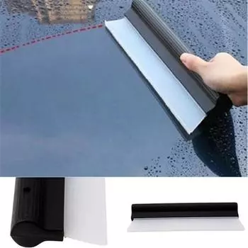 Car Flexible Soft Silicone Wiper Window Cleaning Glass Scraper Handy Squeegee auto Blade Clean Scraping Film чёрный