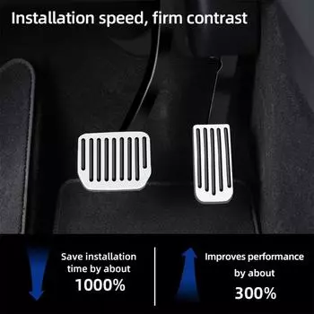 Накладки на педали автомобиля Tesla Model 3 Y Аксессуары Противоскользящие накладки на педали акселератора газа топлива тормоза коврик для автомобильных педалей красный