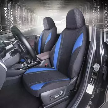 Чехлы на передние сиденья автомобиля с сеткой 3 мм в спортивном стиле