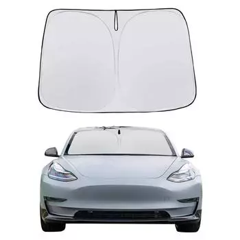 Car Front Window Windshield Sun Shade Covers Visors Sunscreen Protector Parasol Coche For Tesla Model 3 Y Sunshade Accessories
