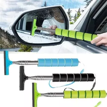 Автомобильная щетка для мытья лобового стекла, водонепроницаемая, скребок, новый многофункциональный телескопический стеклоочиститель для зеркала заднего вида автомобиля blue-1pcs