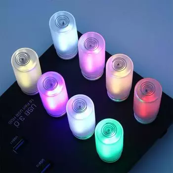 Car Frosted Glass Atmosphere Light USB Touch Control LED Light Bulb Incandescent Lamp LED Filament Bedroom Night Decoration