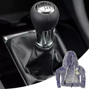 Car Gear Handle Cover Shift Knob Hoodie Sweatshirt Universal Handbrake Cover Shifter Knob Hoodie Cover Car Interior Accessories