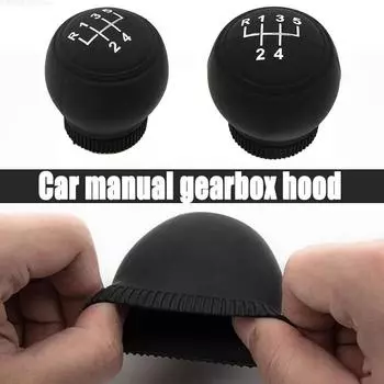 Car Gear Shift Cover Silicone Protective Cover Universal Manual Dust-proof and Waterproof Handle Round Manual Gear Shift Cover