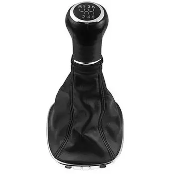 Car Gear Shift Knob Gaiter Kit 6 Speed PU Leather Fit For Opel Corsa D 2006-2014