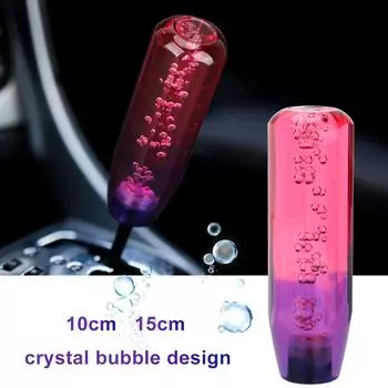 Car Gear Shift Knob Universal Shift Knob Stick Shifter Manual Transmission Car Accessories 10/15CM Crystal Transparent Bubble