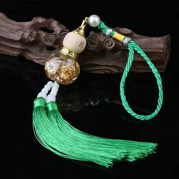 Подвеска в виде стеклянной бутылки автомобиля, тыква с золотым дном и двойным шипом, аксессуары для салона автомобиля, подвеска для автомобиля красный