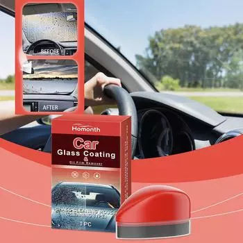Car Glass Coating & Oil Film Remover Glass Cleaning With Dirty Brush 30ml Cleaner Remover Shaped Multifunctional Mouse G5z4 красный