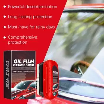 Car Glass Glossy Cleaner Glass Polishing Agent Brush Auto Detailing Multifunctional Car Cleaning Brush Sponge For Car красный