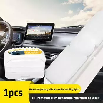 Car Glass Oil Film Cleaner Glass Stripper Water Stains Glass Water Cleaning Film Stains Oil 120ml Car Remover Remover Brush W1a9