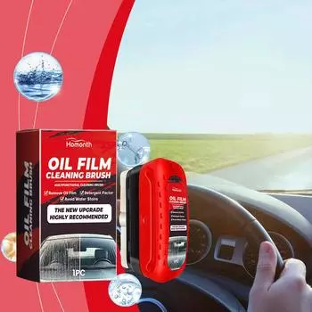 Car Glass Oil Film Remove Brush 120ml Deep Cleaning Agent Clean Wash Inner Windshield Auto Liquid Front Detail Tools U5M0 красный