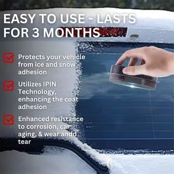 Car Glass Snow Sponge Wipe Convenient Easy Snow Removal Advanced Reliable Car Accessories Anti-snow Sponge Wipe Durable Powerful