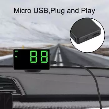 Car GPS Speedometer Odometer Car styling Altitude Display Projector Car Head Up Display Big Fonts LED Display C60s/C80 KM/h MPH