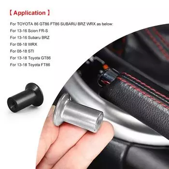 Car Hand Brake Handle Button Knob Button Black For Subaru BRZ WRX STI GT-86 FT86