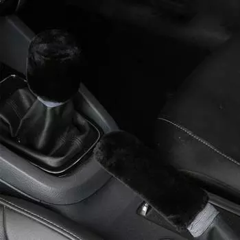 Car Handbrake Grip Covers Gear Shift Knob Cover Handle Plush Sleeve Winter Soft Warm Hand Brake Car Accessories