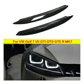 Car Headlight Trim Lamp Eyebrow Headlight Cover Trim Decoration For Vw Golf 7 Accessories B6q6