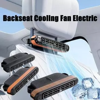 Car Headrest Cooling Air Fan 3 Speeds Adjustable Car Neck Cooler USB Powered Rear Seat Ventilator For Front Rear Seat Passenger