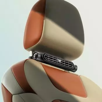 Car Headrest Cooling Air Fan 3 Speeds Adjustable Car Seat Cooling Fan USB Powered Rear Seat Ventilator Summer Car Accessories бежевый